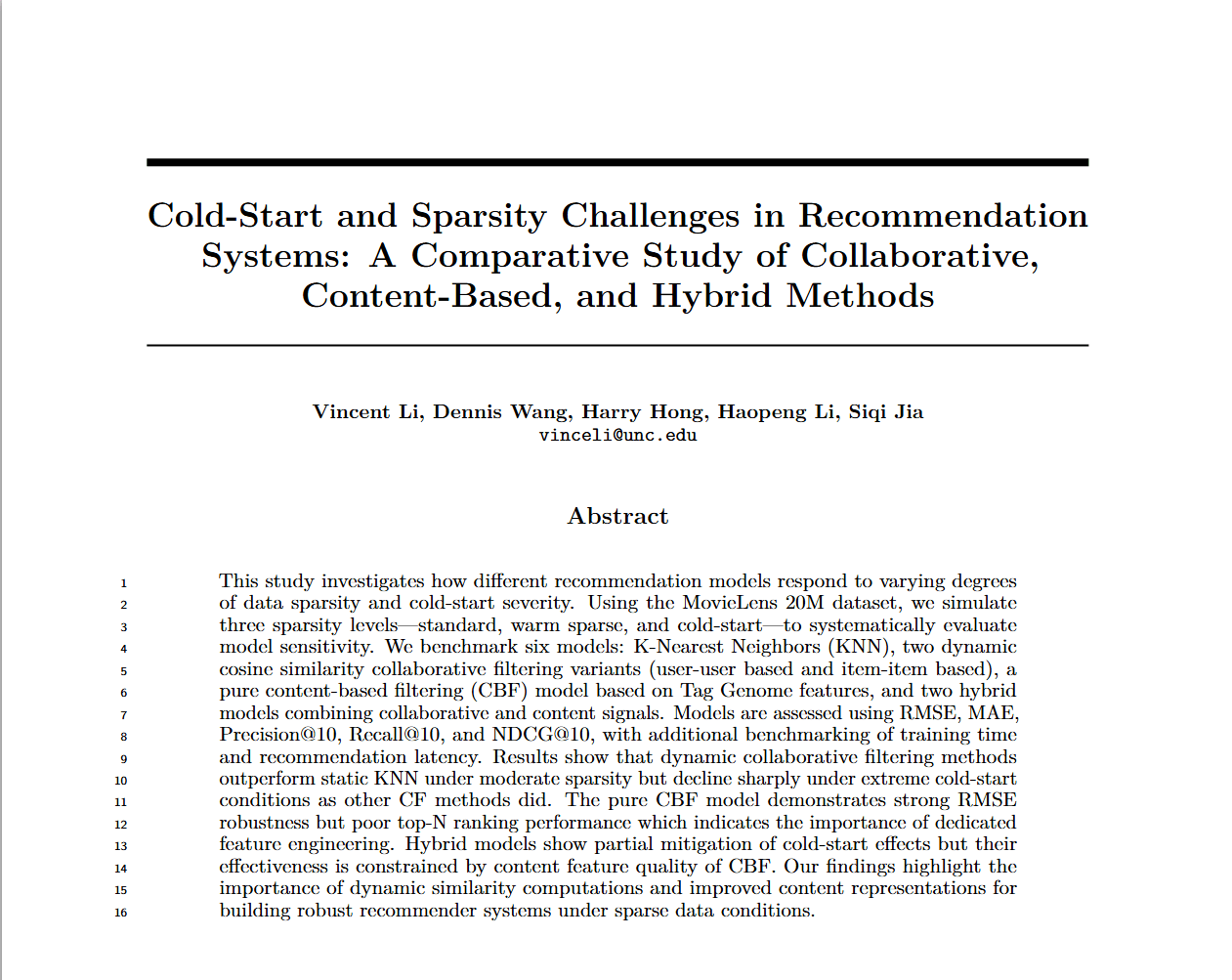 Preview for Movie Cold Start Research